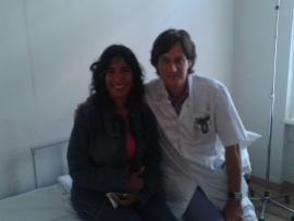 Leonor met chirurg Dr. Zijlmans